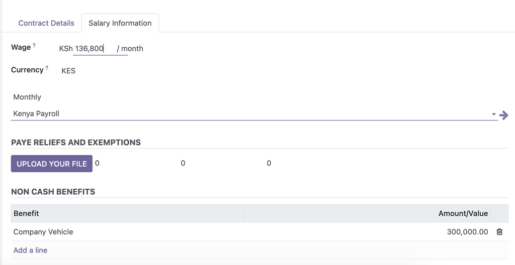 Kenya Payroll Contract Customization